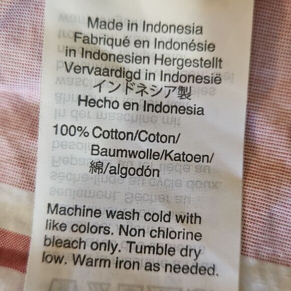 Madewell Mauve & White Stripe Wrap Top Size Small - Picture 7 of 9